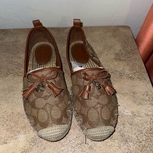 Coach Brown Loafers with Tassel Detail